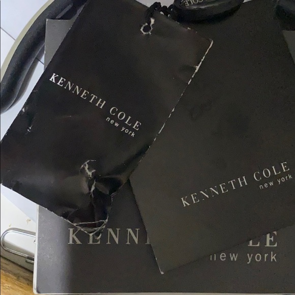 Kenneth Cole black leather zip up trench coat S - Picture 11 of 11